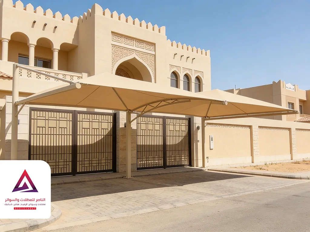 مظلات سيارات قماش من أعمالنا