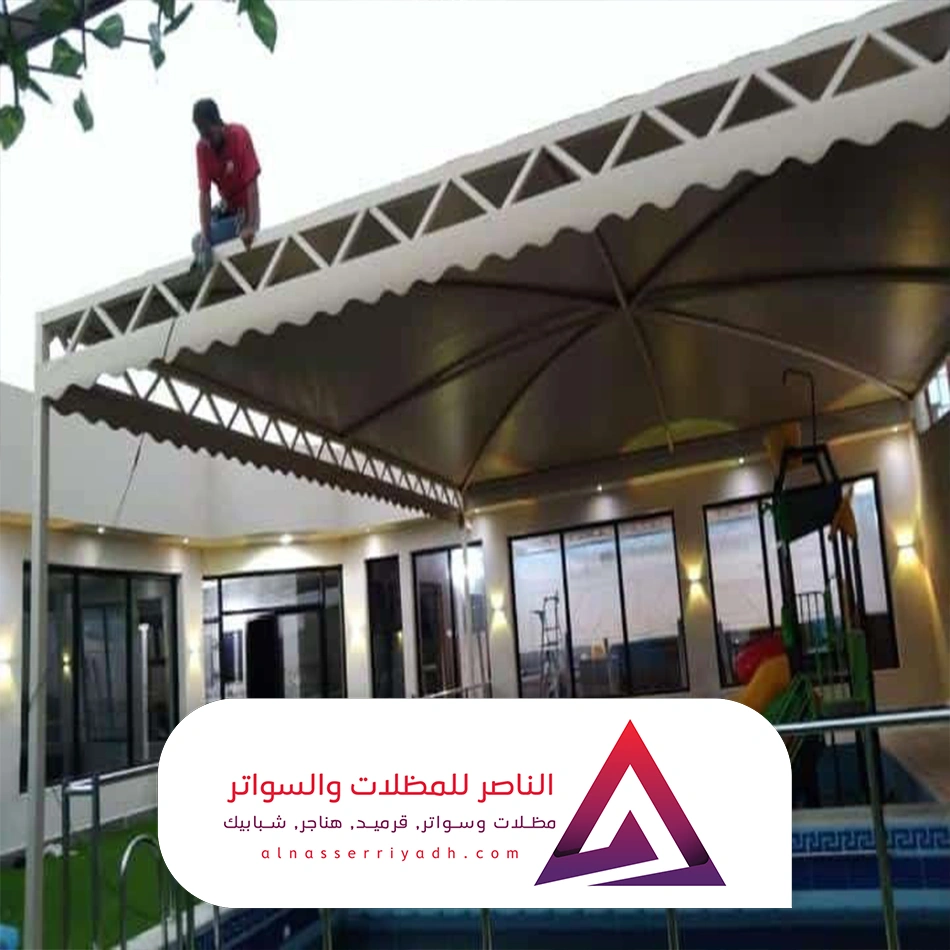 مظلات مسابح PVC في الرياض