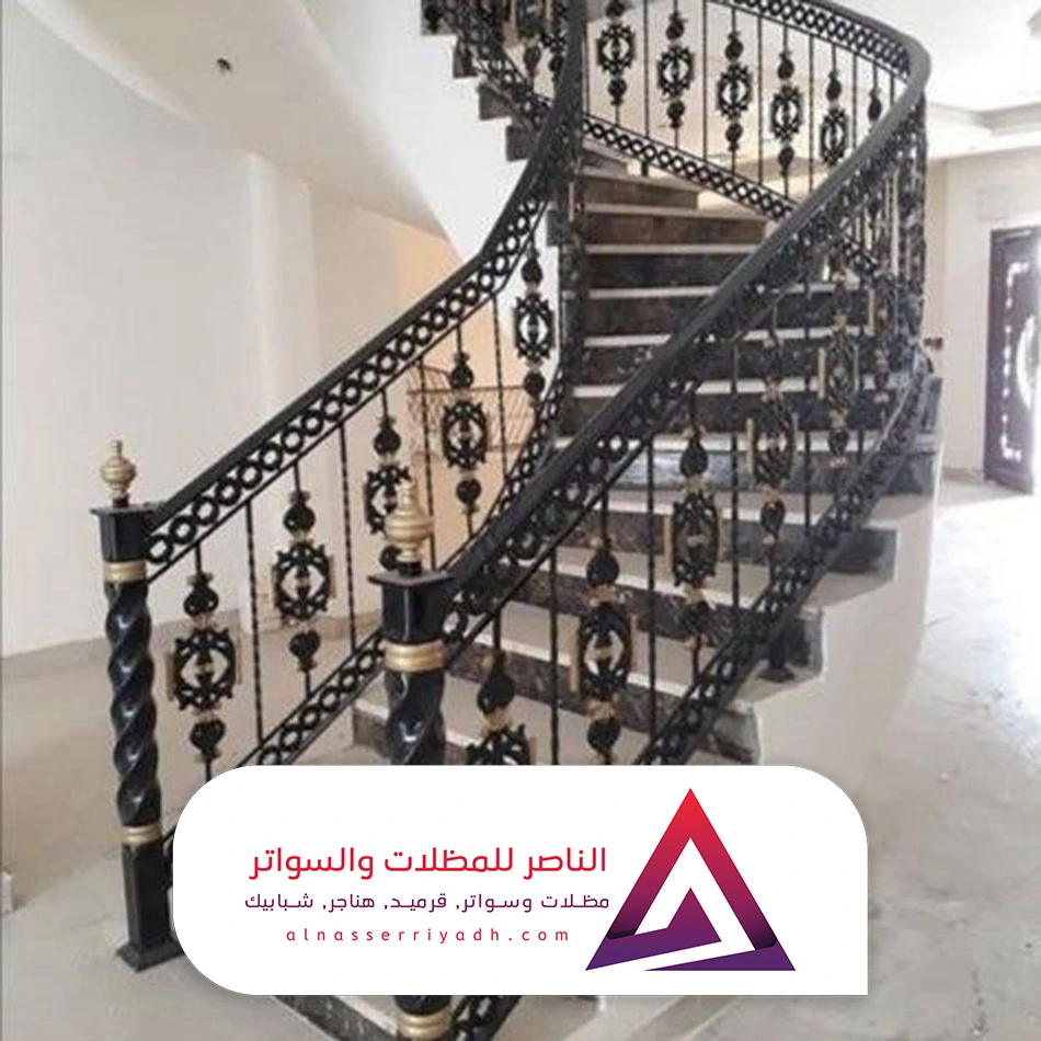 درابزين سلم حديد ليزر في الرياض