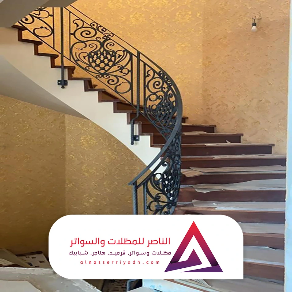 درابزين سلم حديد ليزر في الرياض