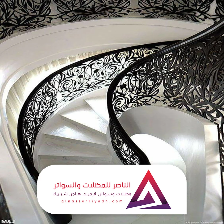 درابزين سلم حديد ليزر في الرياض