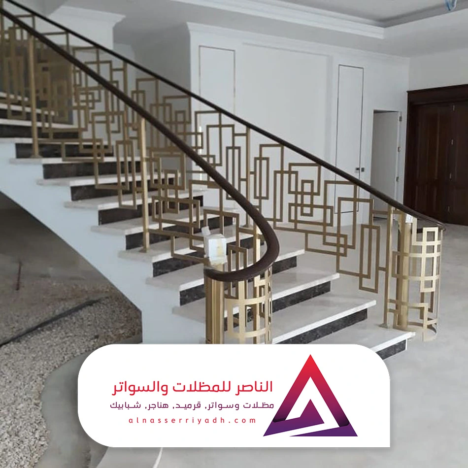 درابزين سلم حديد ليزر في الرياض