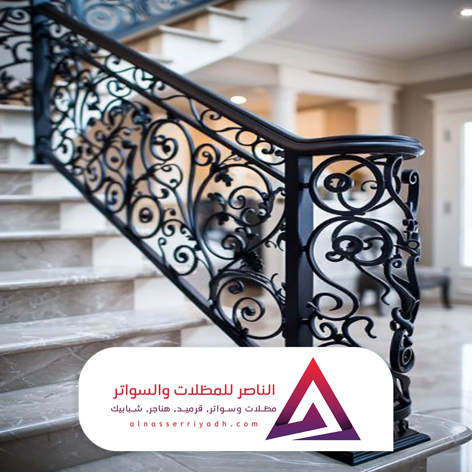 درابزين سلم حديد ليزر في الرياض